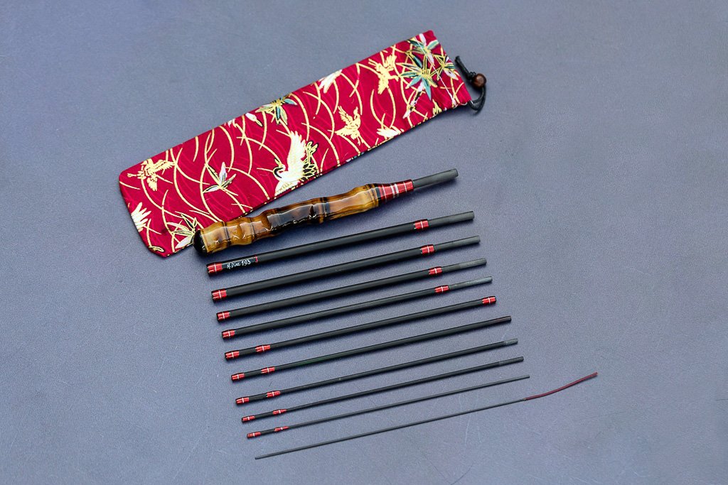 Hand built 193cm Tanago rod with 11 graphite modules of 19.5 cm each