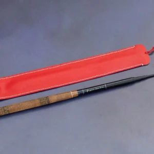 The Fly Fishing Artisan custom-built 3.10m graphite Tenkara rod with red leather-style case