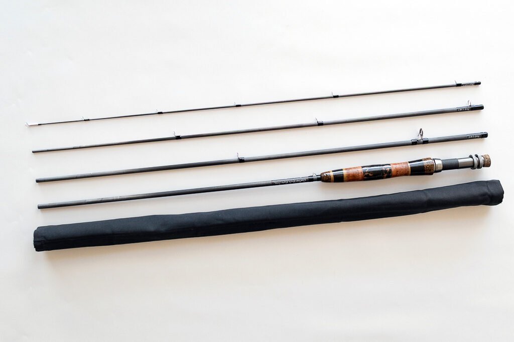 Custom fly rod Soul & Spiral Unit No. 6 9ft 5wt with Hybrid Grip and Spiral Guide System.