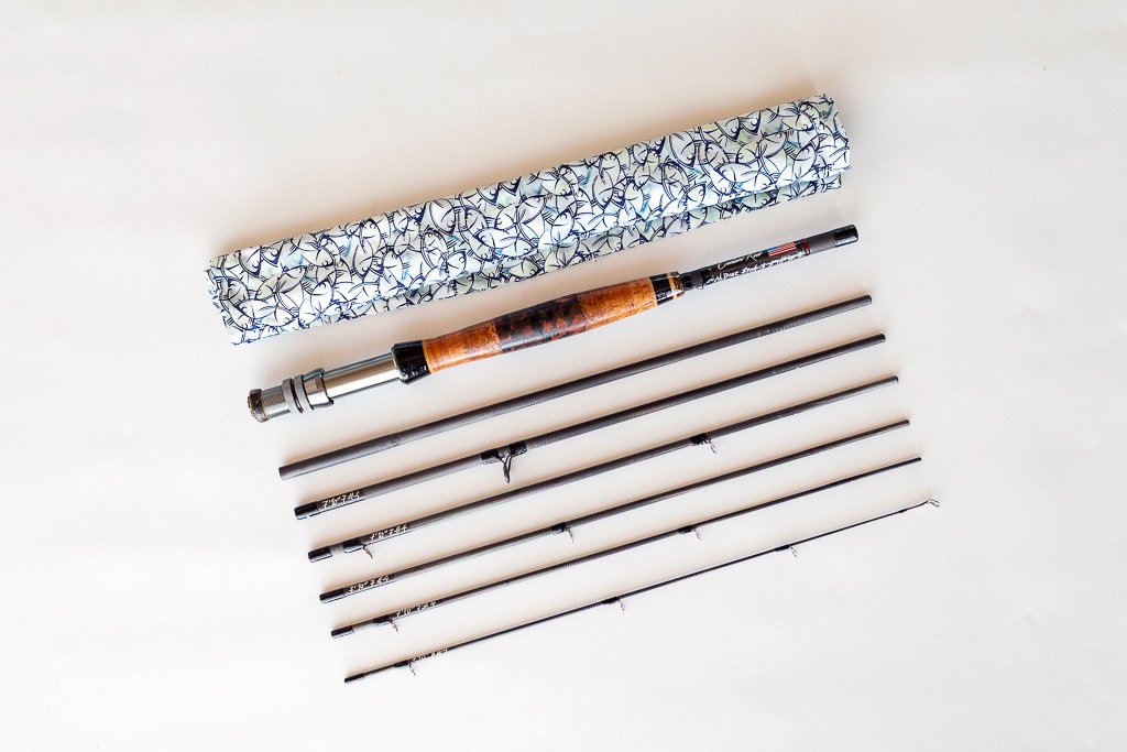 Fly Fishing Artisan Unit No 13 Custom Fly Rod 7ft 10in 7-piece Travel Rod Spiral Guide System.